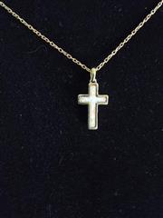 Moonstone Stone Necklace 10K Yellow Gold 3.79g